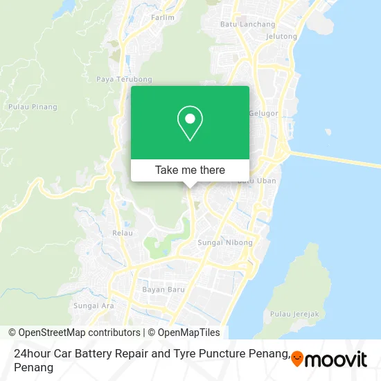 24hour Car Battery Repair and Tyre Puncture Penang map