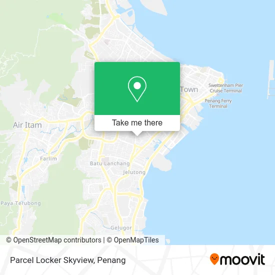 Parcel Locker Skyview map