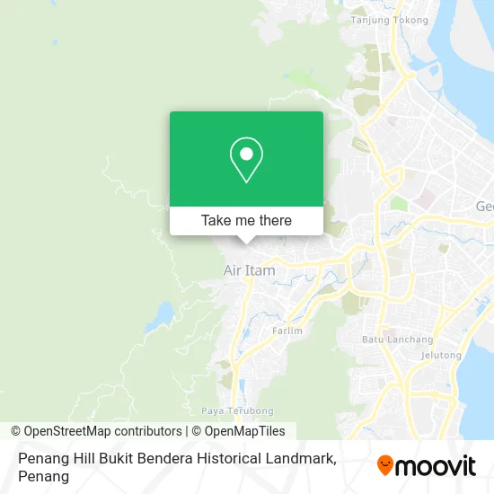 Penang Hill Bukit Bendera Historical Landmark map