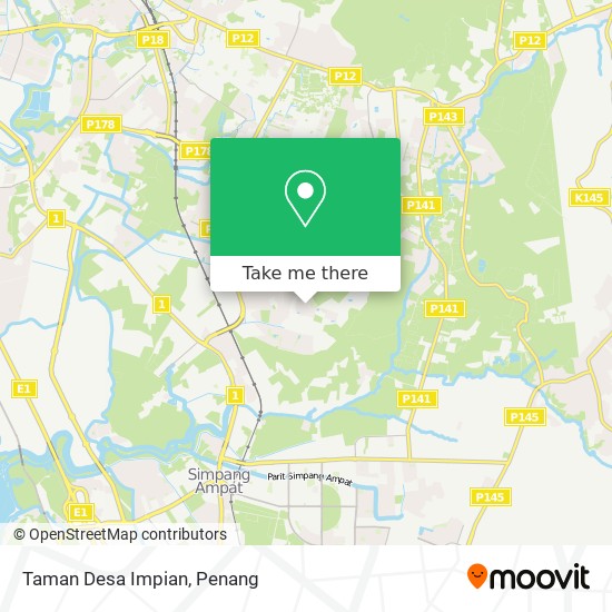 如何坐公交去pulau Pinang的taman Desa Impian