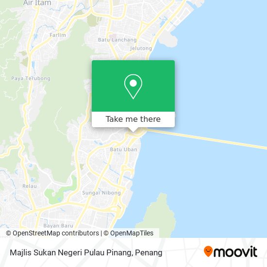 Majlis Sukan Negeri Pulau Pinang map