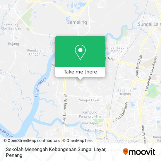 Sekolah Menengah Kebangsaan Sungai Layar map