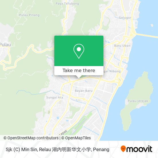 Sjk (C) Min Sin, Relau 湖内明新华文小学 map