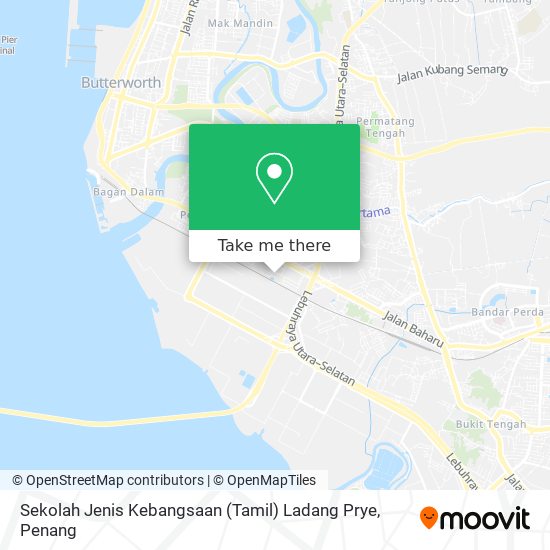 Peta Sekolah Jenis Kebangsaan (Tamil) Ladang Prye