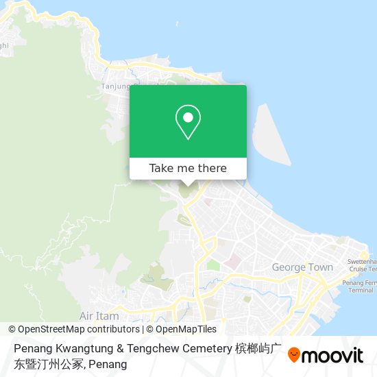 Peta Penang Kwangtung & Tengchew Cemetery 槟榔屿广东暨汀州公冢