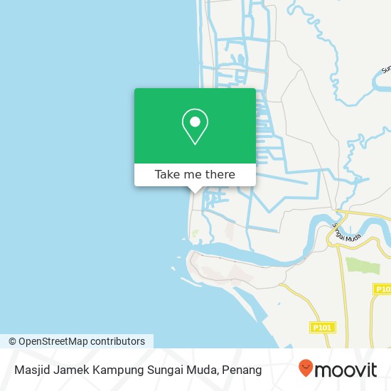 Peta Masjid Jamek Kampung Sungai Muda