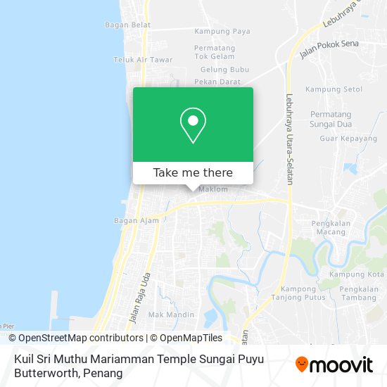 Peta Kuil Sri Muthu Mariamman Temple Sungai Puyu Butterworth