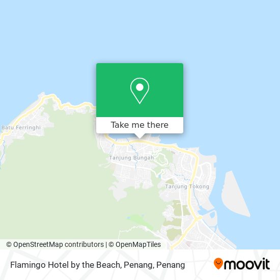 Flamingo Hotel by the Beach, Penang map