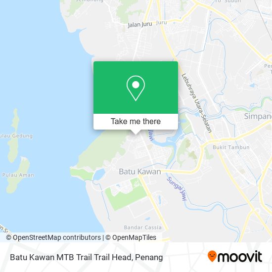 Batu Kawan MTB Trail Trail Head map
