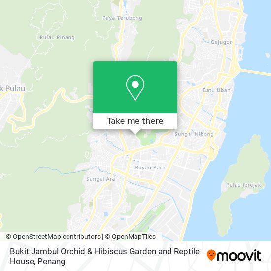 Bukit Jambul Orchid & Hibiscus Garden and Reptile House map