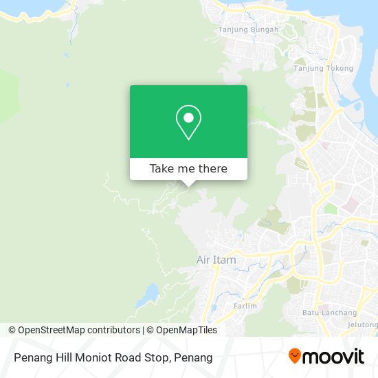 Penang Hill Moniot Road Stop map