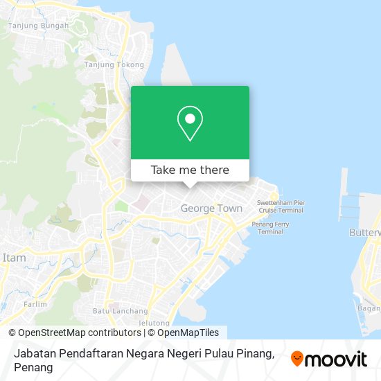 Peta Jabatan Pendaftaran Negara Negeri Pulau Pinang