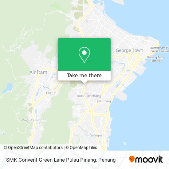 SMK Convent Green Lane Pulau Pinang map