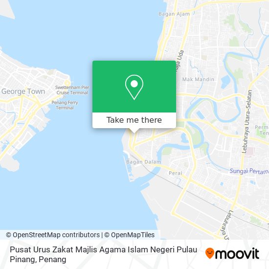 Peta Pusat Urus Zakat Majlis Agama Islam Negeri Pulau Pinang