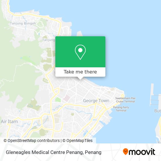 Peta Gleneagles Medical Centre Penang