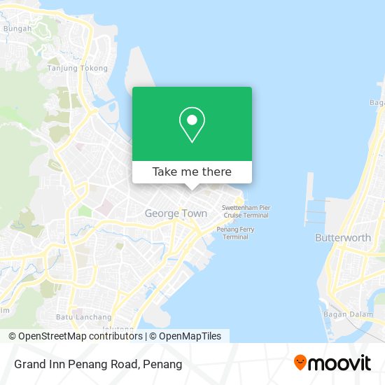 Peta Grand Inn Penang Road