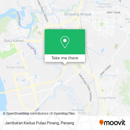 Peta Jambatan Kedua Pulau Pinang