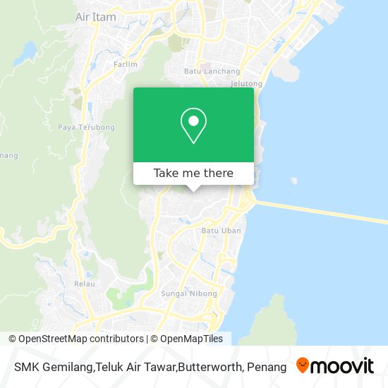 SMK Gemilang,Teluk Air Tawar,Butterworth map