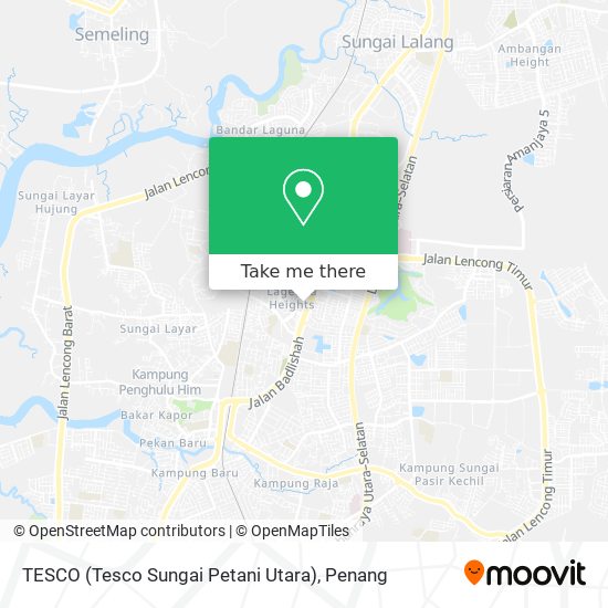 TESCO (Tesco Sungai Petani Utara) map