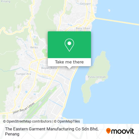 Peta The Eastern Garment Manufacturing Co Sdn Bhd