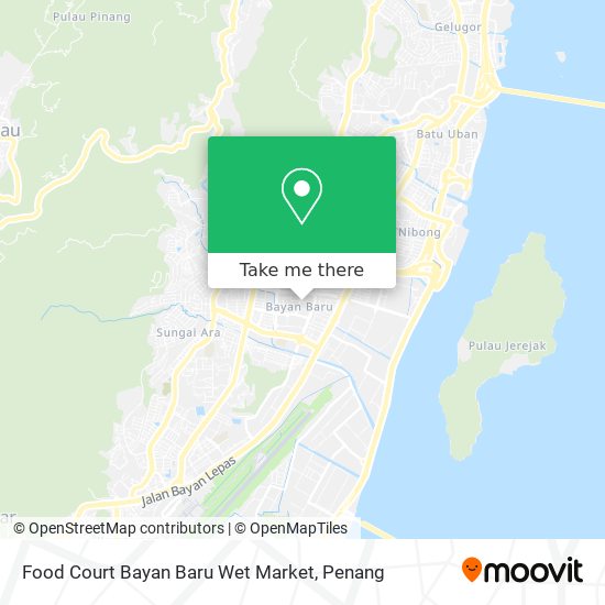 How To Get To Food Court Bayan Baru Wet Market In Pulau Pinang By Bus