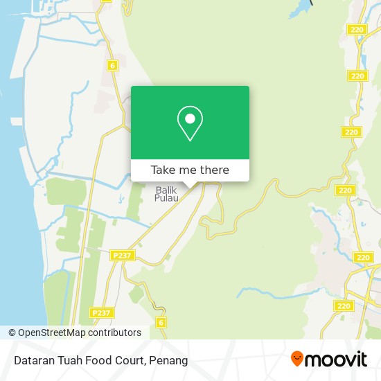 Dataran Tuah Food Court map
