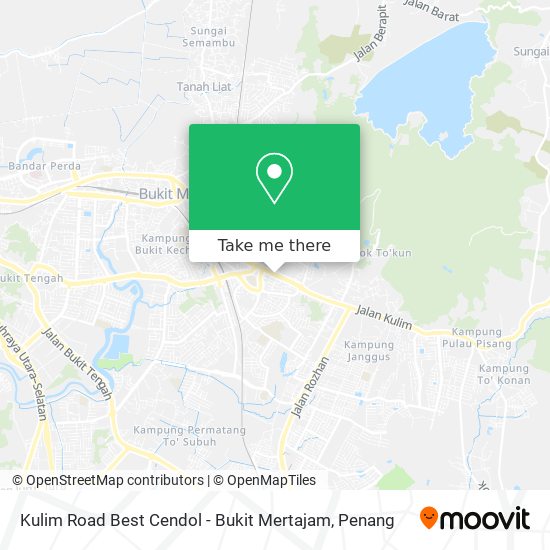 Kulim Road Best Cendol - Bukit Mertajam map