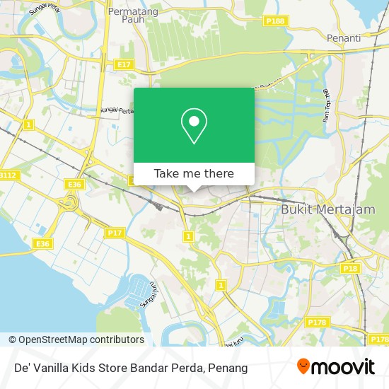 De' Vanilla Kids Store Bandar Perda map
