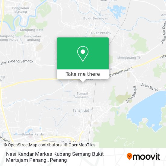 Nasi Kandar Markas Kubang Semang Bukit Mertajam Penang. map