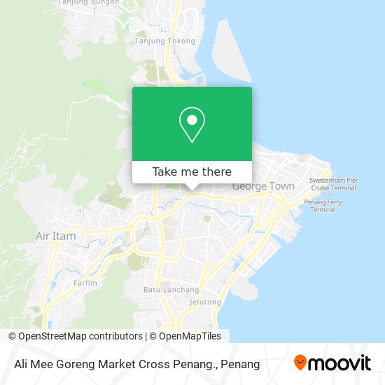 Peta Ali Mee Goreng Market Cross Penang.