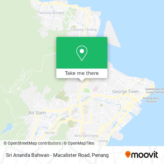 Peta Sri Ananda Bahwan - Macalister Road