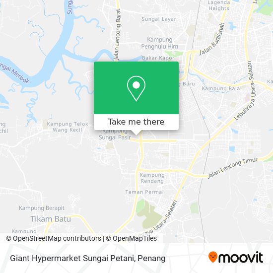 Peta Giant Hypermarket Sungai Petani