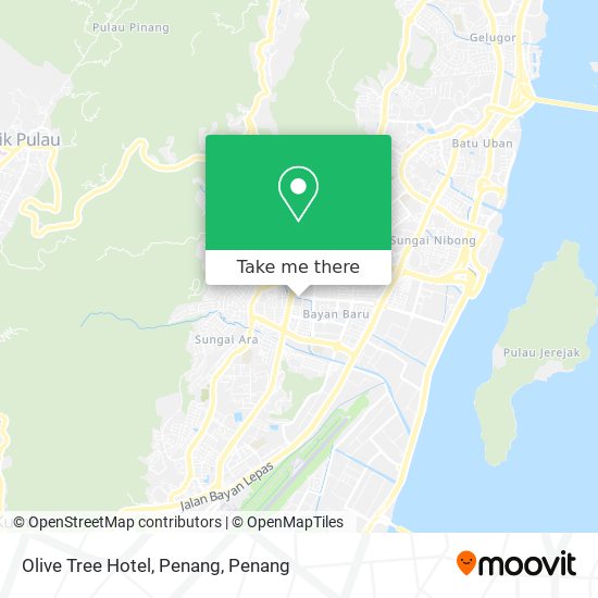 Olive Tree Hotel, Penang map