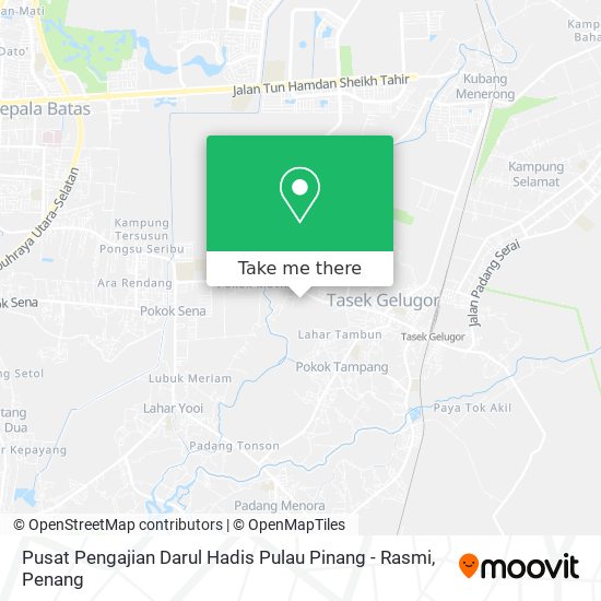 Peta Pusat Pengajian Darul Hadis Pulau Pinang - Rasmi