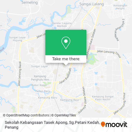 Sekolah Kebangsaan Tasek Apong, Sg.Petani Kedah map