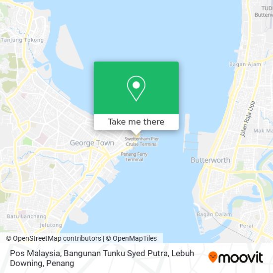 Pos Malaysia, Bangunan Tunku Syed Putra, Lebuh Downing map