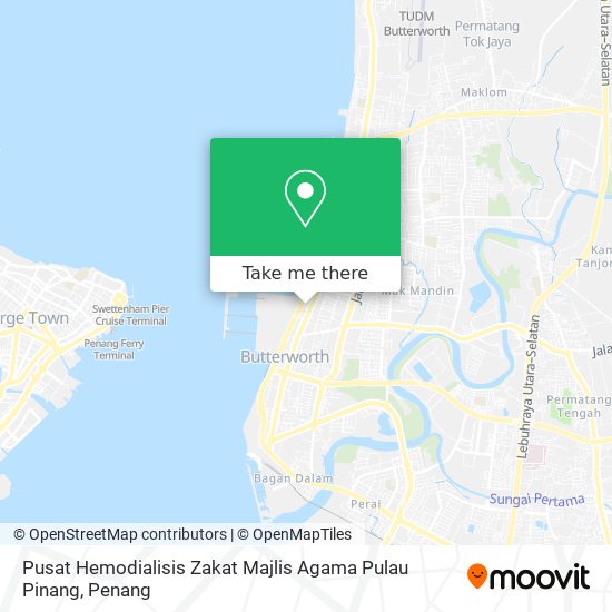 Peta Pusat Hemodialisis Zakat Majlis Agama Pulau Pinang
