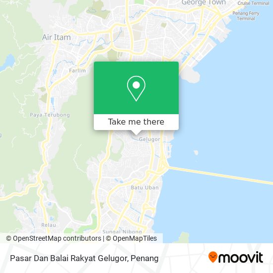 Pasar Dan Balai Rakyat Gelugor map