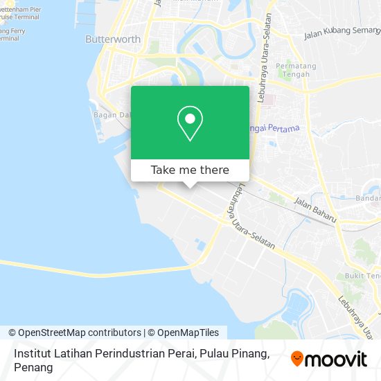 Peta Institut Latihan Perindustrian Perai, Pulau Pinang