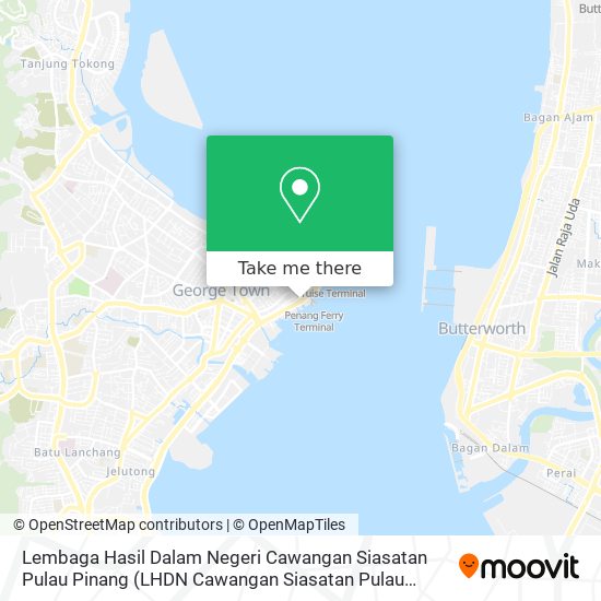 Peta Lembaga Hasil Dalam Negeri Cawangan Siasatan Pulau Pinang (LHDN Cawangan Siasatan Pulau Pinang)