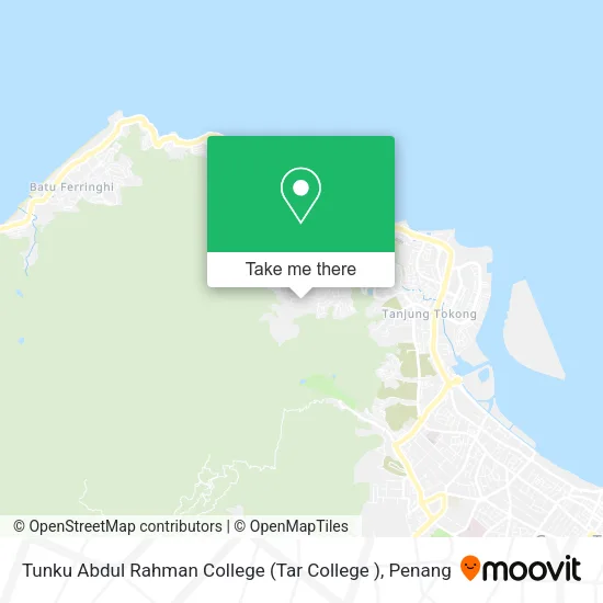 Peta Tunku Abdul Rahman College (Tar College )