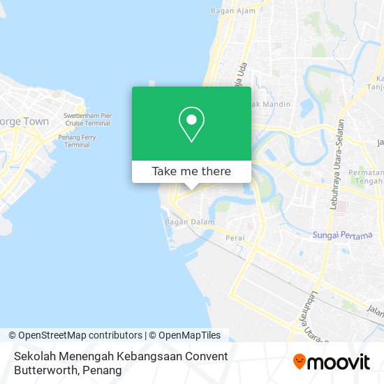Sekolah Menengah Kebangsaan Convent Butterworth map