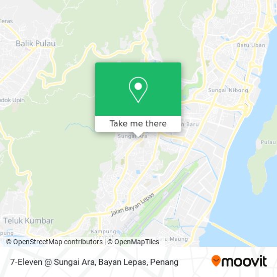 Peta 7-Eleven @ Sungai Ara, Bayan Lepas