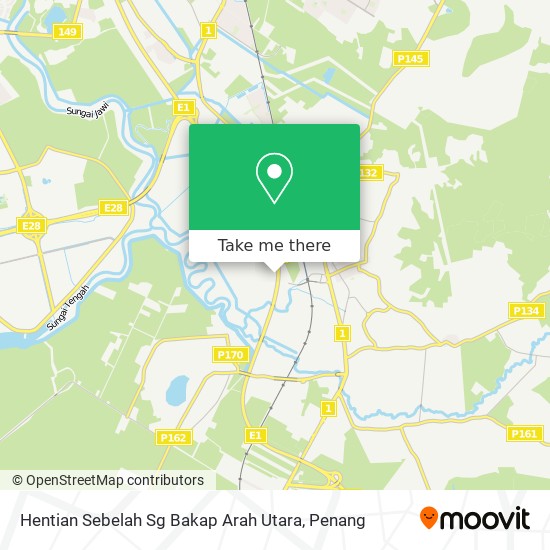Peta Hentian Sebelah Sg Bakap Arah Utara