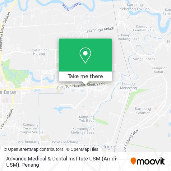 Advance Medical & Dental Institute USM (Amdi-USM) map