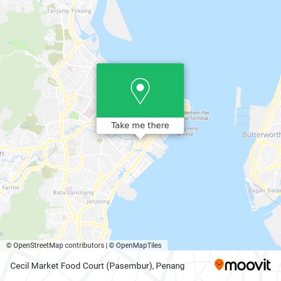 Cecil Market Food Court (Pasembur) map