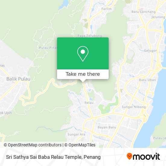Sri Sathya Sai Baba Relau Temple map