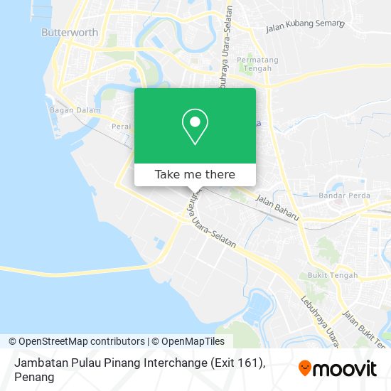 Peta Jambatan Pulau Pinang Interchange (Exit 161)