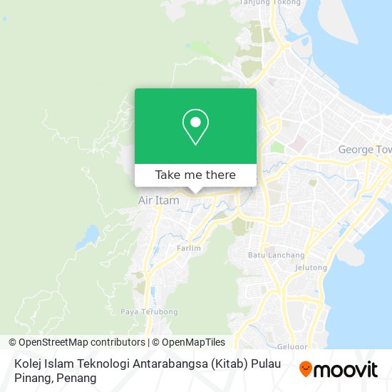 Peta Kolej Islam Teknologi Antarabangsa (Kitab) Pulau Pinang