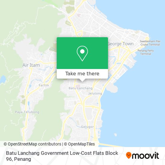 Batu Lanchang Government Low-Cost Flats Block 96 map